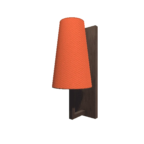 Wall Lamp 001 (Orng Fabric Cone)